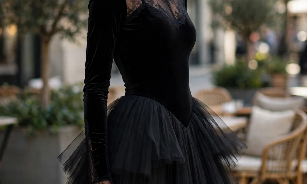 Bodysuit with skirt