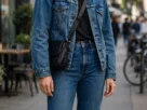 Denim baddie outfit with jeans and jacket
