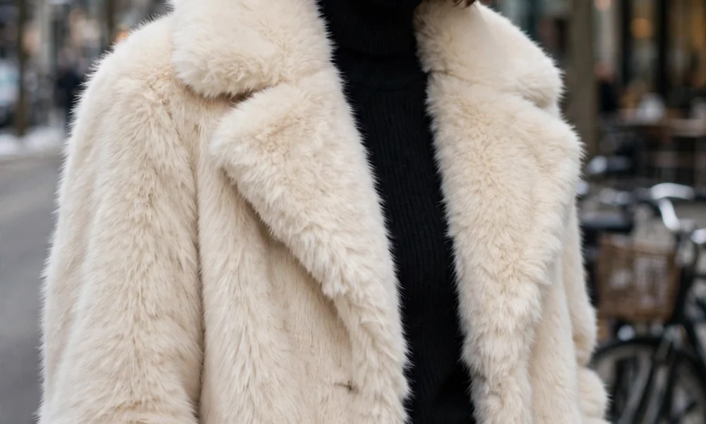 Faux fur coat baddie winter outfit