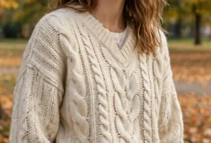 Cozy knit sweater baddie outfit