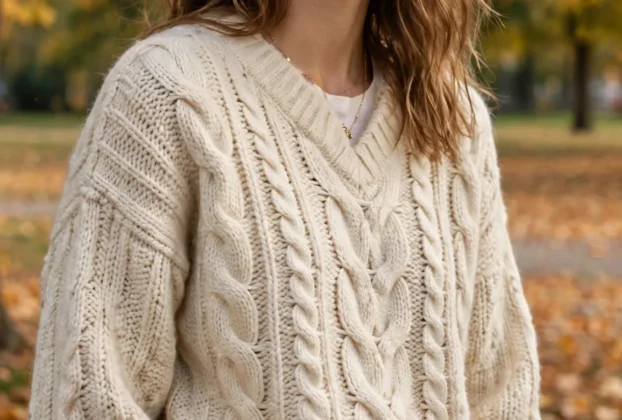 Cozy knit sweater baddie outfit