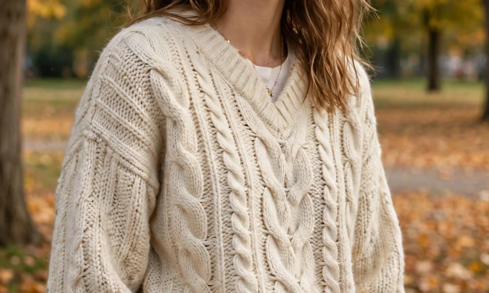 Cozy knit sweater baddie outfit