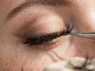 Baddie false lashes makeup look