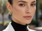 Sleek bun hairstyle clean baddie look