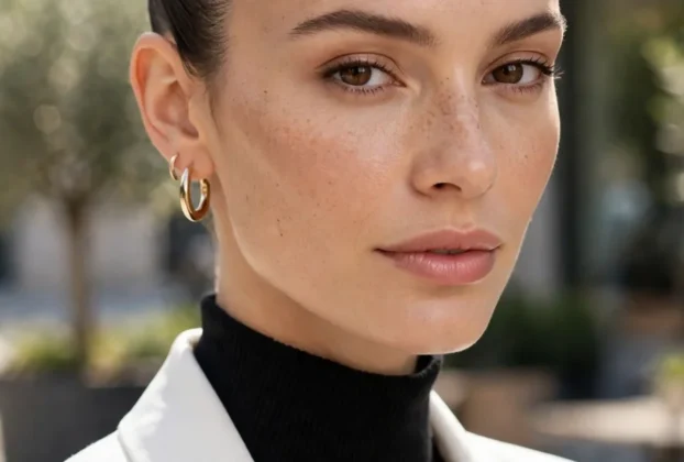 Sleek bun hairstyle clean baddie look