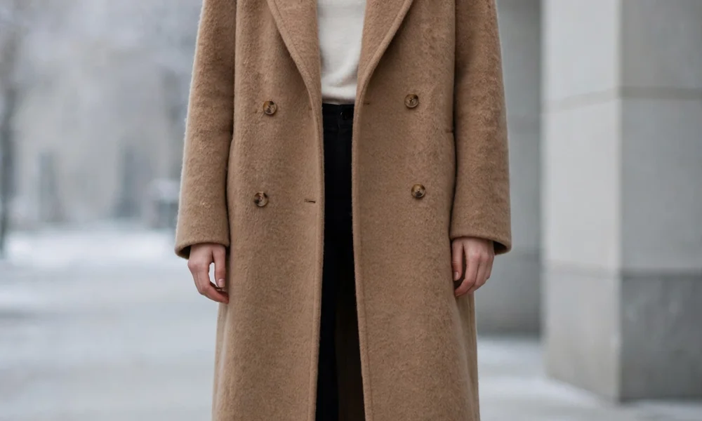Long wool coat with boots