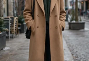 Winter baddie outfit with long coat and boots